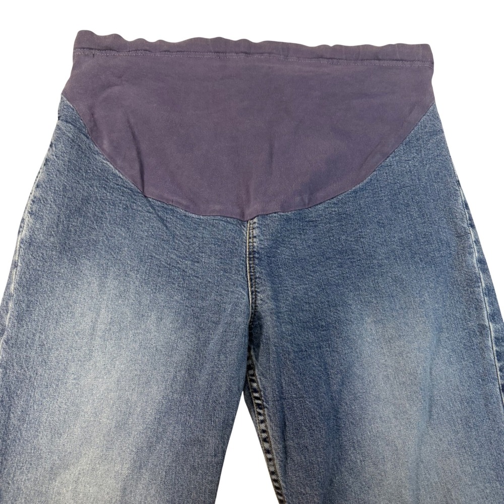 Gap Maternity Boot Cut Jeans Blue Medium Wash Stretch Size L Reg USA VINTAGE